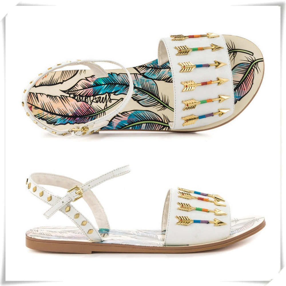 ♡ Taylor Says ♡ Talulah Leather Boho Flat Sandals - Picture 3 of 7